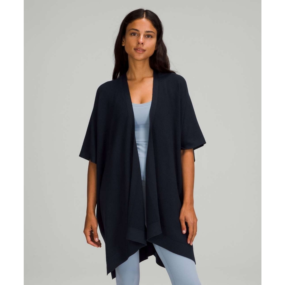 NWT Lululemon Merino Wool Short Sleeve WrapTrue Navy Size XS/S - Picture 2 of 8